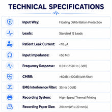 12 Channel ECG Machine with Auto Analysis and Diagnosis Function