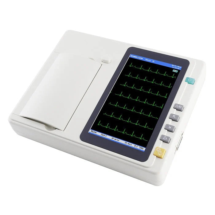6 Channel ECG Machine with High Quality Waveforms