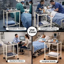 Instrument Trolley SS with 2 Shelves for Hospital & OT