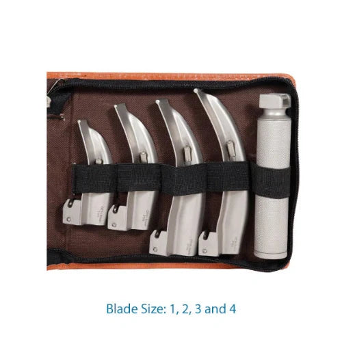 Laryngoscope Set Blade Size 2 3 and 4 Adult Macintosh Type
