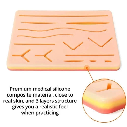 Suture Practice Pad with 14 Pre Cuts