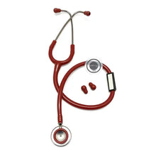 Silvery Aluminium Chrome Stethoscope (Red)