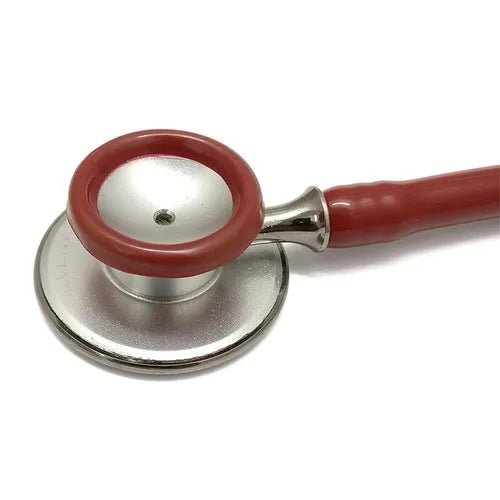 Silvery Aluminium Chrome Stethoscope (Red)