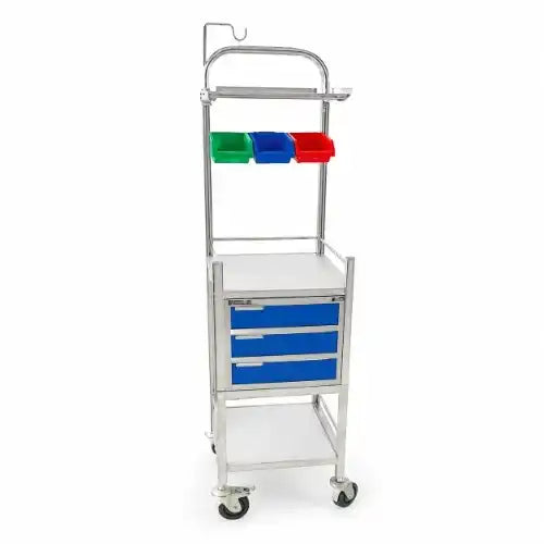 Mini Crash Cart Trolley Vertical for ICU & Emergency