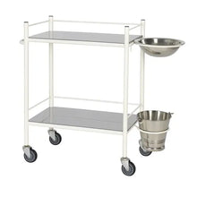 Dressing Trolley MS Frame with SS Top, Bowl & Bucket