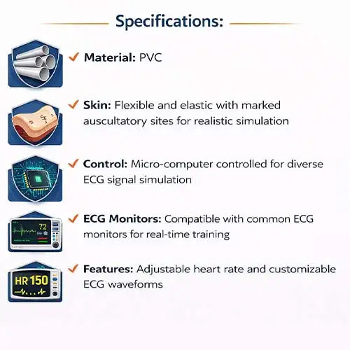 ECG Training Stimulator for Basic ECG Course