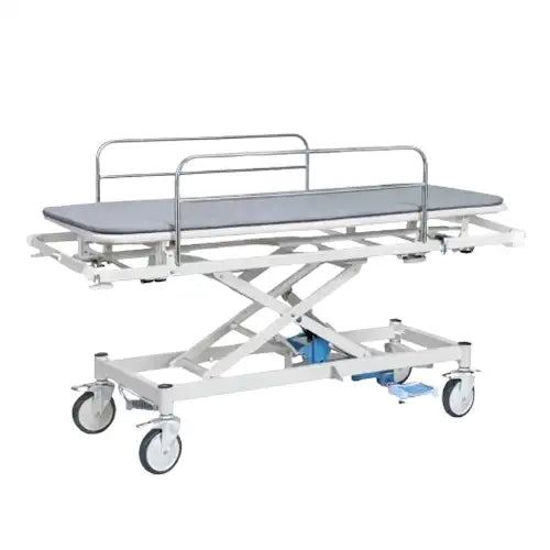 Emergency Trolley Hydraulic Collapsible Railing, ABS Wheels