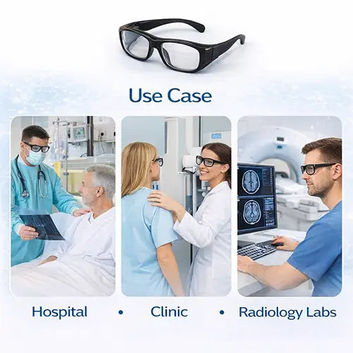 X Ray Lead Goggles 0.75mm Eye Protection Wrap Around