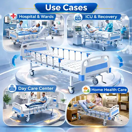 Electric Full Fowler Bed 2 Function with ABS Panels & Collapsible Rails