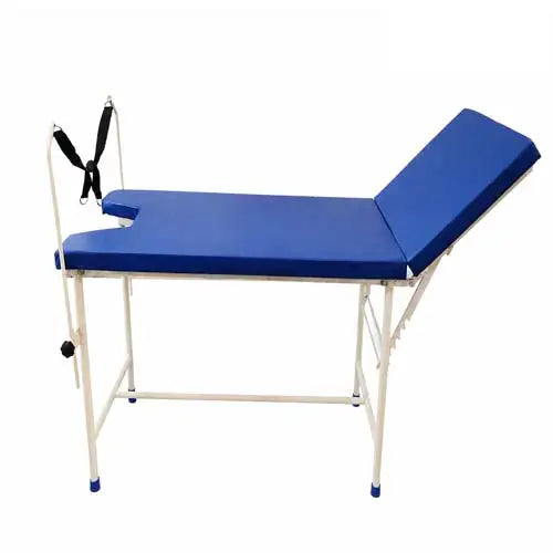 Gyne Examination Table Deluxe Quality with Adjustable Backrest & Stirrups