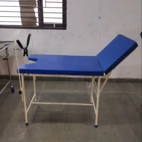 Gyne Examination Table Deluxe Quality with Adjustable Backrest & Stirrups
