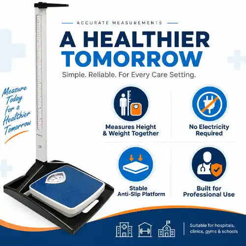 Height Measuring Scale with Mechanical Weighing Scale