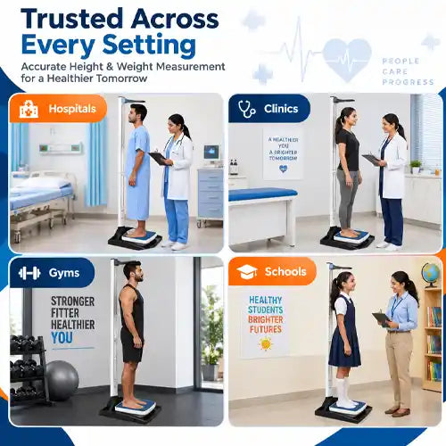 Height Measuring Scale with Mechanical Weighing Scale