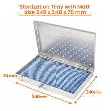 Stainless Steel Instrument Tray with Mat 540x240x70 mm