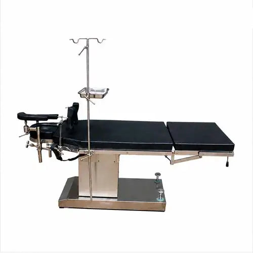 Ophthalmic OT Table with IV Stand, Instrument Tray & Adjustable Headrest