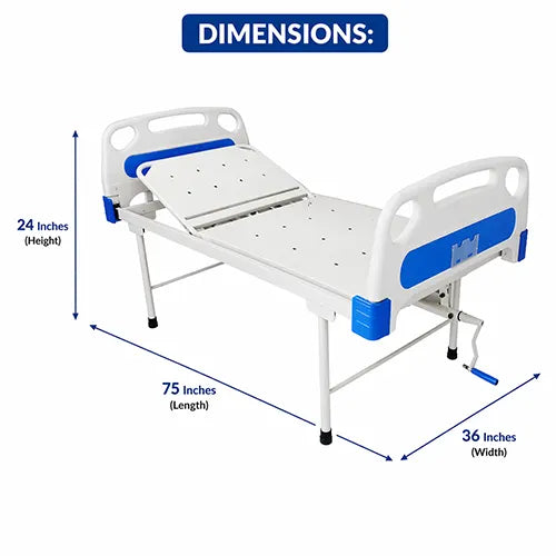Semi Fowler Hospital Bed with ABS Panels & Manual Backrest Adjustment