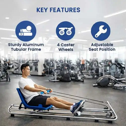Physiotherapy Rowing Machine with Sliding Seat