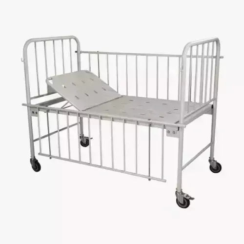 Pediatric Semi Fowler Bed Manual Deluxe with Side Rails & Lockable Castors