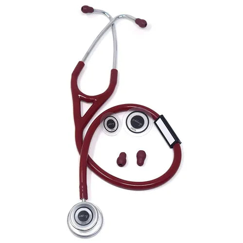 Silvery III Aluminium Chrome SS Stethoscope (Red)