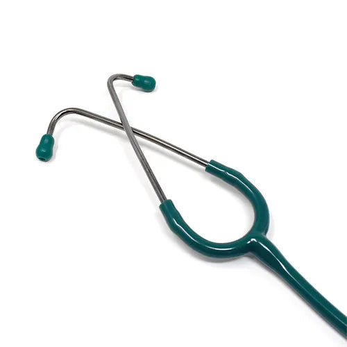 Silvery Aluminium Chrome Stethoscope (Green)