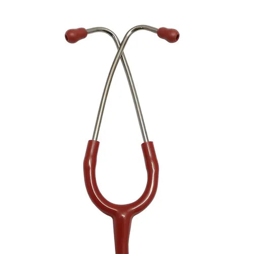 Silvery Aluminium Chrome Stethoscope (Red)