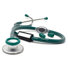 Silvery Aluminium Chrome Stethoscope (Green)