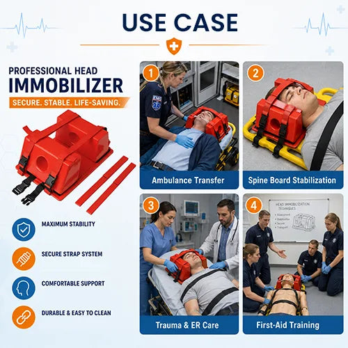 Head Immobilizer for Spine Boards & Trauma Care