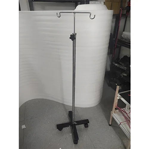 Chrome Plated IV Stand with Metal Base for Hospital