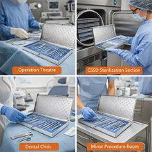 Stainless Steel Instrument Tray with Mat 540x240x70 mm